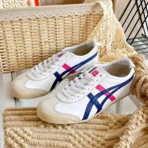 Onitsuka Tiger Mexico 66 White Blue Pink Shoes For Women (BSF1050)