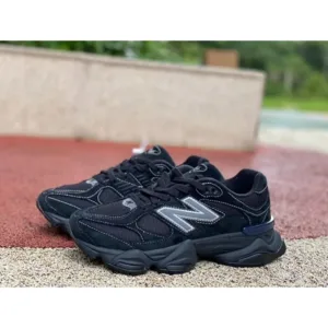 Premium New Balance 9060 Triple Black Suede For Men (FT436)