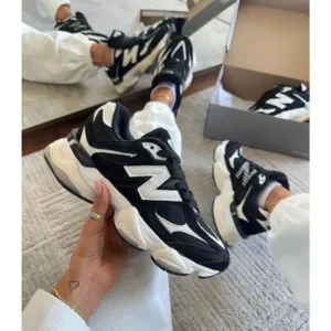 Premium New Balance 9060 Black White Shoes For Men (FT407)