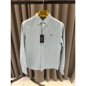 Trendy Ralph Lauren Lining Shirt Sky Blue For Men (BOT1077)
