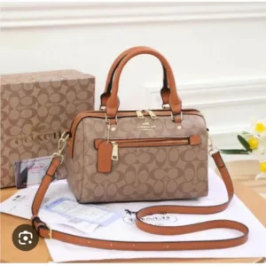 Stylish Coach Rowan Satchel Bag Signature Canvas Crossbody For Women (FT676)