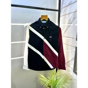Trendy Tommy Hilfiger Oxford Shirt Black For Men (BOT1089)