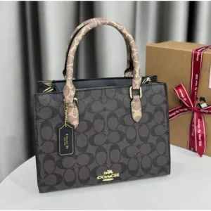 Stylish Coach Maggi Small Tote Bag Signature Canvas With Box Dust Bag For Women (FT678)