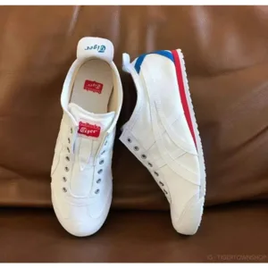 Premium Onitsuka Tiger Mexico 66 Slip on White Shoes For Men (FT496)