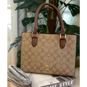 Stylish Coach Maggi Small Tote Bag Signature Canvas With Box Dust Bag For Women (FT680)