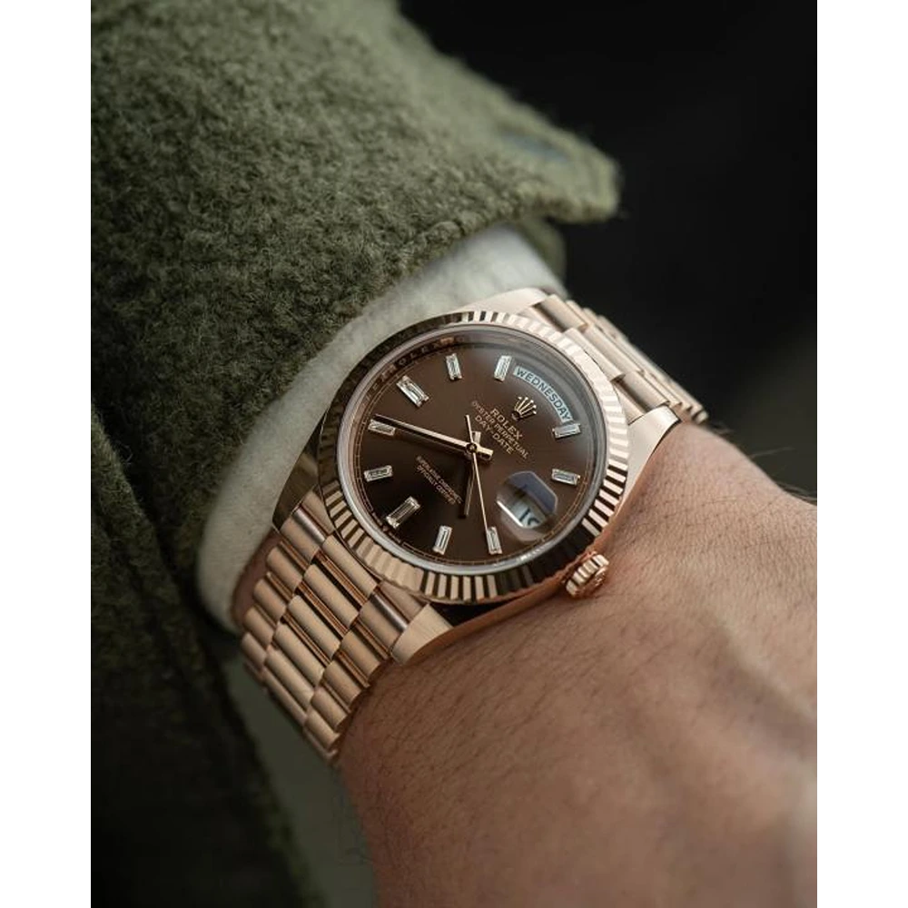 Rolex Oyster Watch Perpetual Day Date 40 Battery Working Like Automatic For Men (SL788)