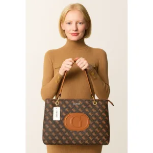 Guess Eco Tote Bag Mietta Noelstone With Dust Cover For Women (SZ791)