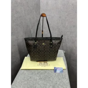 Stylish Coach Signature City Tote Bag Black With Dust Bag For Women (SZ773)