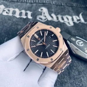 Stylish Audemars Piguet Royal Oak Watch Copper Black For Men (SG765)
