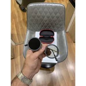 Thin gold Round Sunglasses