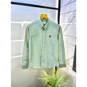 Trendy Amiri Shirt Green Oxford For Men (BOT1014)