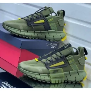 Trendy Reebok Zig Kinetica Edge Army Green Shoes For Men (SL735)