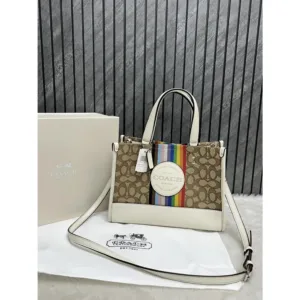 Premium Coach Dempsey Handbag White With Og Box Dust Cover For Women (SZ756)
