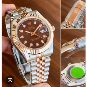 Rolex Watch Rose Gold Diamond Limited Edition For Men (SL819)