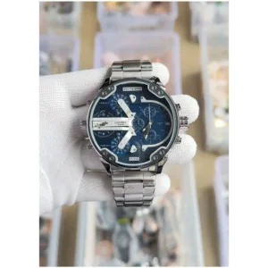 Diesel 3 Watch Bar Big Dady Silver-Blue For Men (CSO1625)