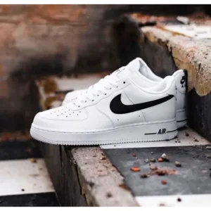 Premium Nike Air Force 1 Low Black Swoosh Shoes For Men (FT420)
