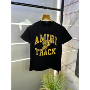 Stylish Amiri Round Neck T-Shirt Black For Men (BOT1168)