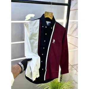 Trendy Us Polo Oxford Shirt Black For Men (BOT1042)