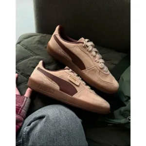 Premium Puma Palermo Light Sand Chocotart Shoes For Men (FT789)
