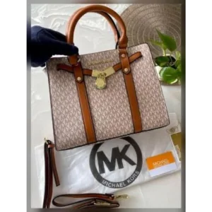 Michael Kors Satchel Bag MK Nouveau Hamilton Large With Dust Bag Coffee Brown For Women (BSF1038)