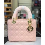 Christian Dior Handbag Lady Dior Leather Matte With OG Box & Dust Bag For Women For Women (LAB1355)