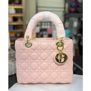 Christian Dior Handbag Lady Dior Leather Matte With OG Box & Dust Bag For Women For Women (LAB1355)